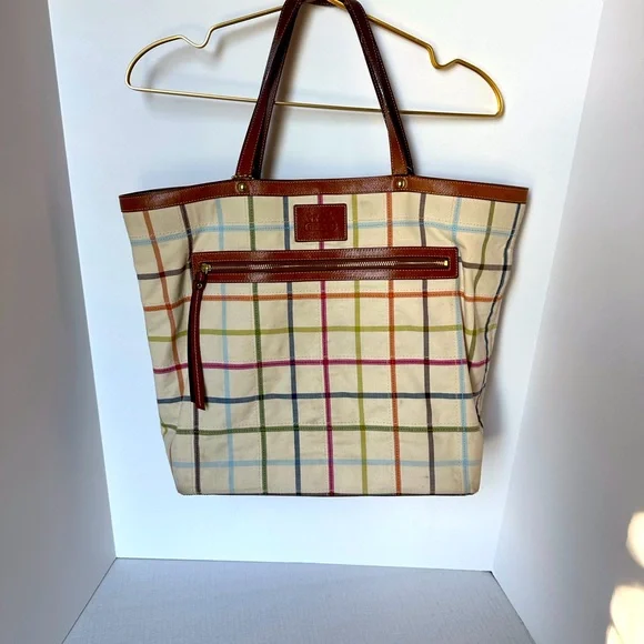 Coach Peyton Taddersal Fabric & Leather Tote - Picture 1 of 6